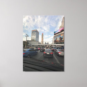Trânsito na canvas de fotografia em Bangkok