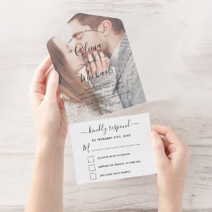 Transparent Photo Wedding Simple Modern