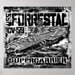 Transportadora aérea Forrestal Poster Poster
