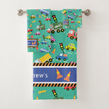 Transporte Kids Teal. Toalha de rosto
