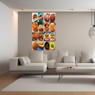 Trata-se de comida AI Art Poster