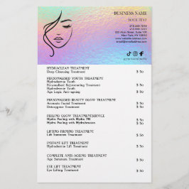 TRATAMENTOS FACIAIS Panfleto de salão de beleza
