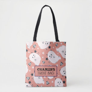 Trato Personalizado do Halloween e Saco de Tote do