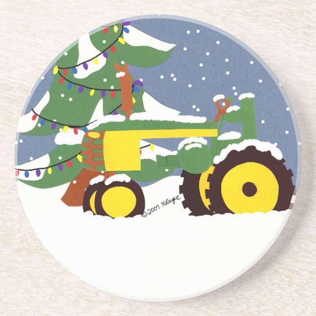 Trator de Natal e Porta copos de neve (Frente)