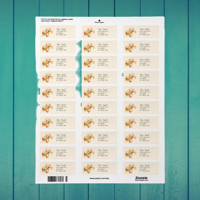 Trator de safra - etiqueta personalizada (Criador carregado)