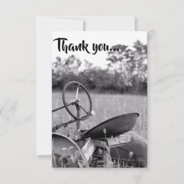 Trator em Long Grass Obrigado Cartões