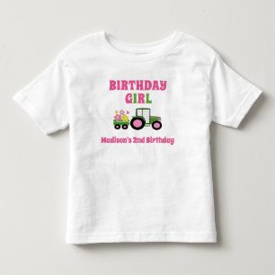 Trator Girl Birthday T-shirt Toddler Kid