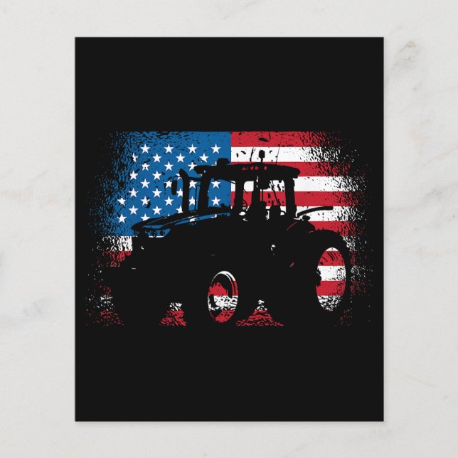 Trator USA Flag design for Patriotic Farmer (Frente)