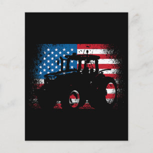 Trator USA Flag design for Patriotic Farmer