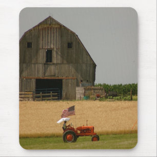 Trator velho Mousepad patriótico: Allis Chalmers