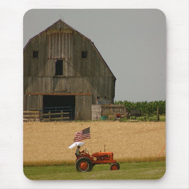 Trator velho Mousepad patriótico: Allis Chalmers (Frente)