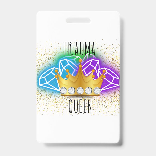 Trauma Queen Crachá Backer (Frente)
