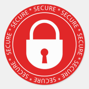 Trave a etiqueta segura do sinal