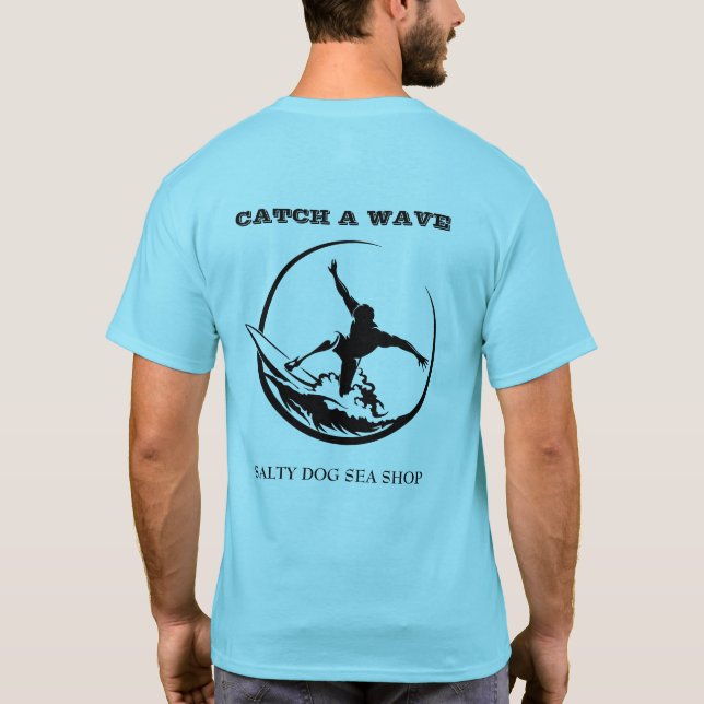 Trave um t-shirt dos homens do gajo do surfista da (Verso)