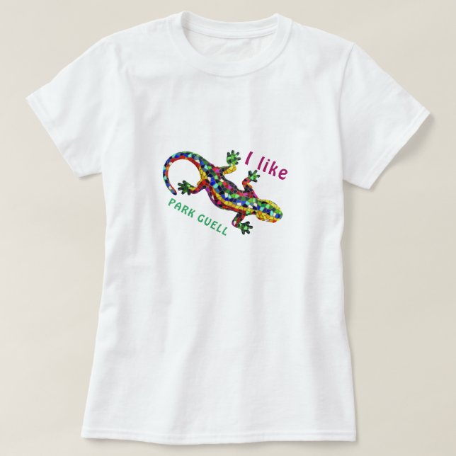 Travel T-Shirt I Love PARK GUELL. gift tee (Frente do Design)