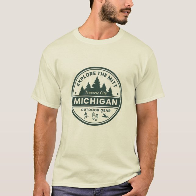 Traverse City Michigan Mens T-Shirt (Frente)