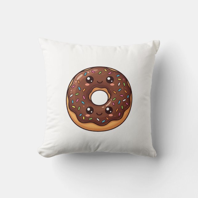 Travesseiro Almofada Donut Kawaii com Granulado de (Frente)