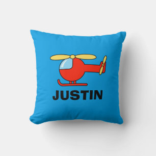 Travesseiro almofada quarto infantil helicóptero d