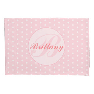 Travesseiro com Bolinhas rosa com ventilador monog