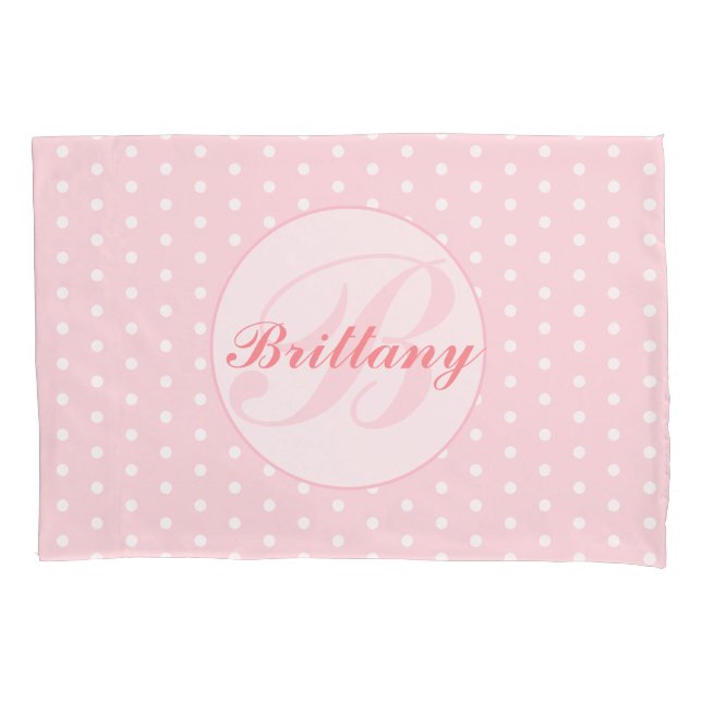 Travesseiro com Bolinhas rosa com ventilador monog (Frente)