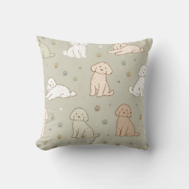 Travesseiro com Padrão Fofo de Cockapoo | Almofada