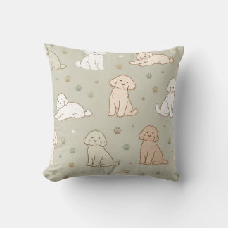 Travesseiro com Padrão Fofo de Cockapoo | Almofada