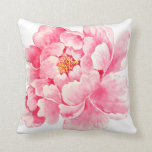 travesseiro de almofada botânica com pinça aquátic<br><div class="desc">água-color peony pinta travesseiro de almofada botânica. Perfeito para aquele toque de romance para quarto, sala de estar, áreas de sala de estar ou conservatório de jardins. Roupa de cama correspondente disponível em fronhas e cobrir de conforto de edredão. Altere o plano de fundo escolhendo no menu de cores oposto...</div>