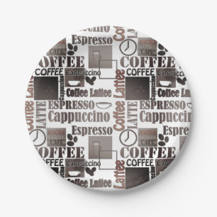 Travesseiro de café favorito prato de papel