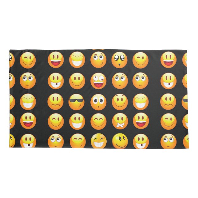 travesseiro de emojis preto (Verso)