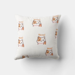 Travesseiro de Gato Meow Fofo | Almofada de Gato K