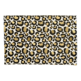 travesseiro de impressão leopardo Dourado, branco