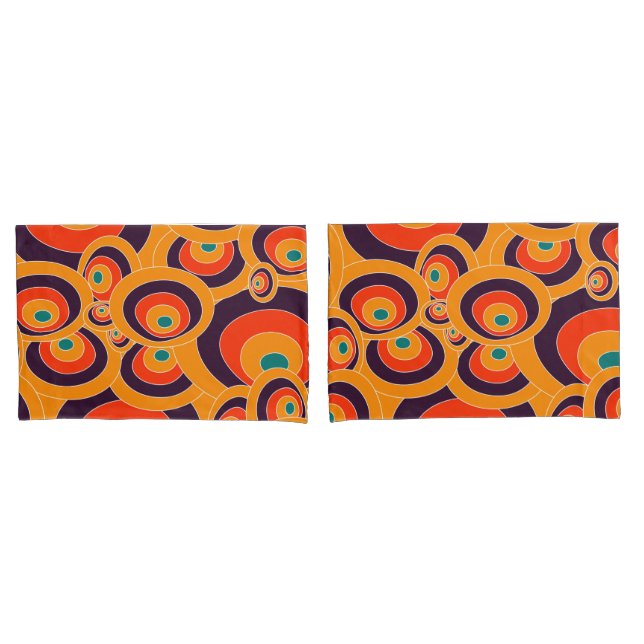 Travesseiro de Ovalas de Cores Sem Costura abstrat (Frente - conjunto)