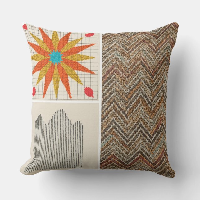 Travesseiro Geométrico Boho – Almofada de Textura  (Frente)