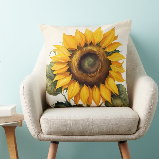 Travesseiro Girassol - Grande Almofada Inspirada n (🌻 Nature's Embrace: Extra Large Sunflower Pillow! 🌿)