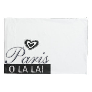 Travesseiro Preto e Branco Paris à la France