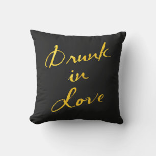 Travesso de Amor Almofada Exterior Dourado e Preto