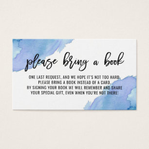 TRAZER UM Chá de fraldas Azul Aquarela DE LIVRO