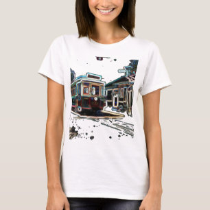 TRC Neon Streetcar em camiseta básica feminina