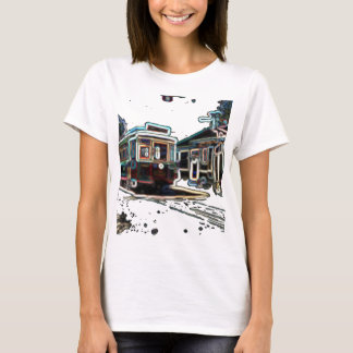 TRC Neon Streetcar em camiseta básica feminina