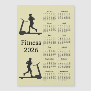 Treadmill de Fitness Calendário Magnético Cartão 2
