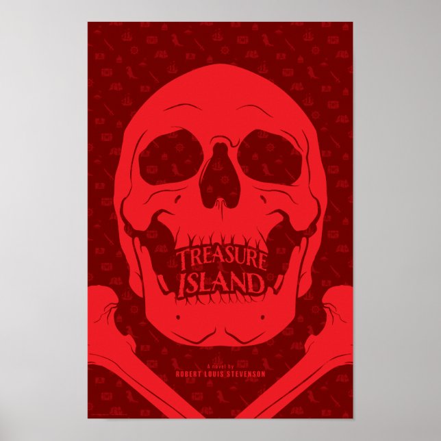 Treasure Island Literary Poster (Frente)