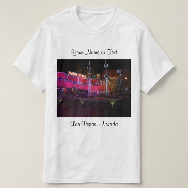 Treasure Island Pirate Ship #2 T-shirt (Frente do Design)