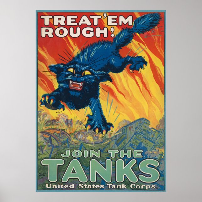 Treat 'Em Rough - Join The Tanks Poster (Frente)