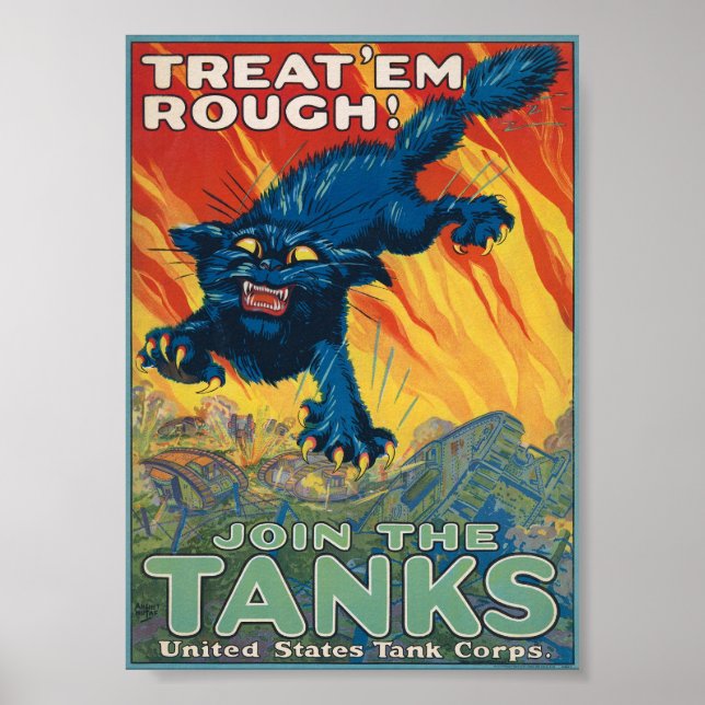 Treat 'Em Rough - Join The Tanks Poster (Frente)