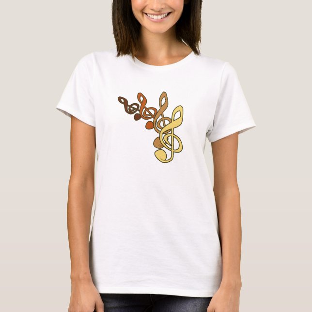 Treble Clefs Music T-shirt (Frente)