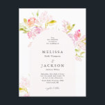 Trecho de Convite para Casamento de Watercolor Ros<br><div class="desc">Rosas de cor d'água embebidas e cremes realçam esta coleção. O pacote de casamento do cheio está disponível aqui https://www.zazzle.com/collections/boho_watercolor_blooms-119684716733349178</div>