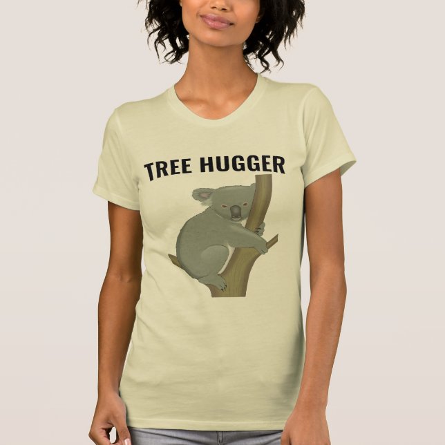 TREE HUGGER KOALA BEAR T-SHIRTS (Frente)