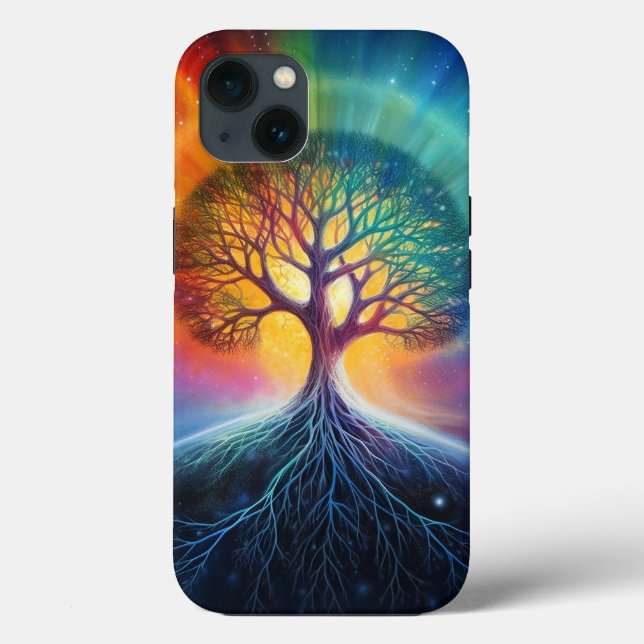 Tree Of Life Surreal Rainbow Art (Verso)