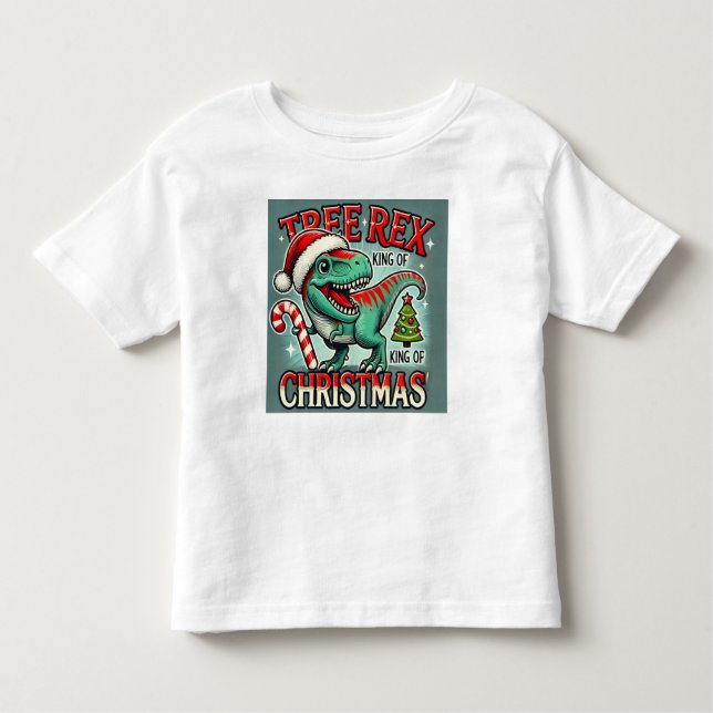 Tree Rex - Engraçado T-Rex T-Shirt Natal (Frente)