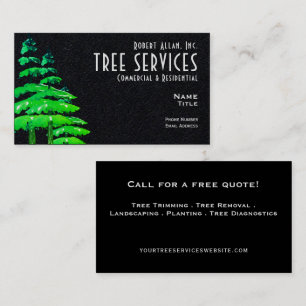Tree Services Standard, Cartão de visita de 3,5" x